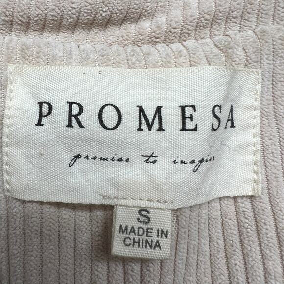 Promesa Corduroy Womens Y2K Inspired Blazer Jacket Small Light Academia Career - Picture 2 of 13